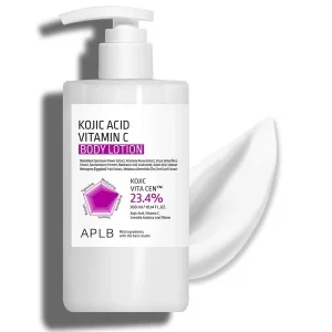 Loțiune de corp iluminatoare cu vitamina C și acid kojic (300ml)